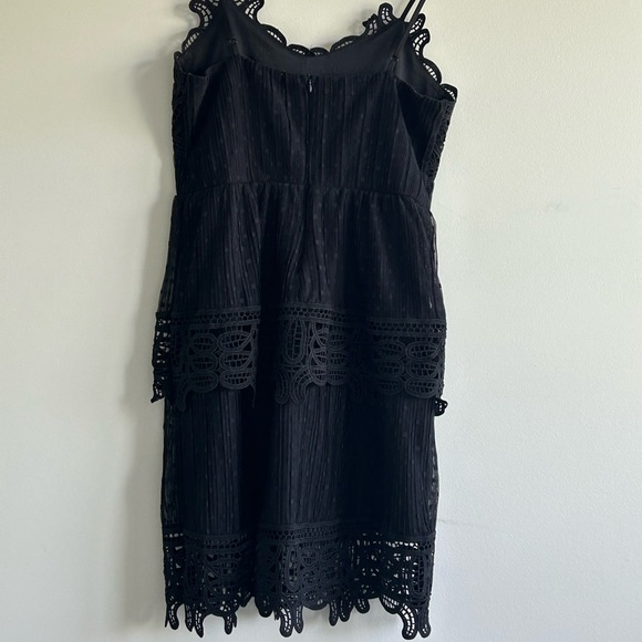 Dex Black Tiered Lace Dress (Size Medium) - Picture 5 of 6